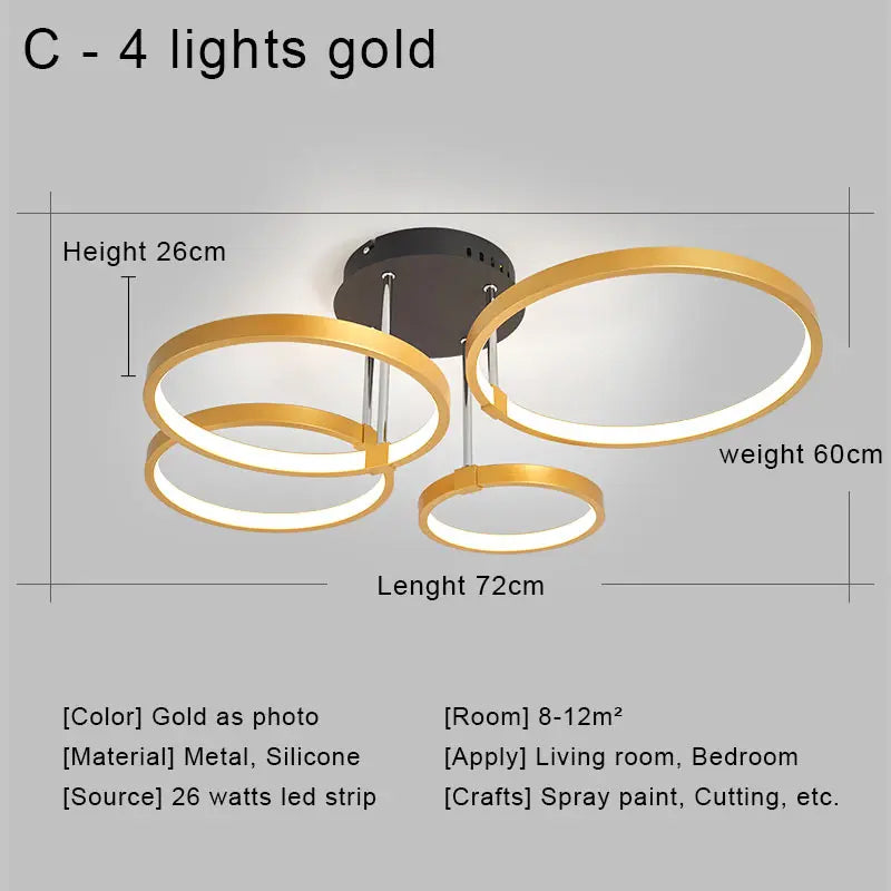White LED Remote Chandelier