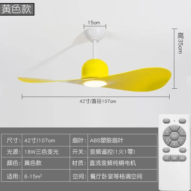 DecorBites™ Kids Double Leaf Ceiling Fan Light - Silent Operation with Adjustable Speed