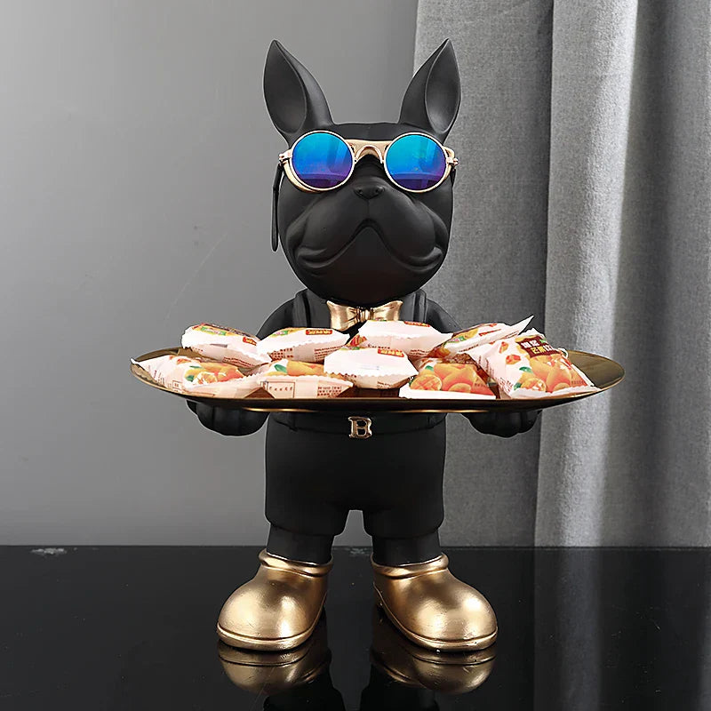 Decorbites™ Französische Bulldogge-Skulptur: Abstrakte Figur & Schlüsselhalter-Ornament