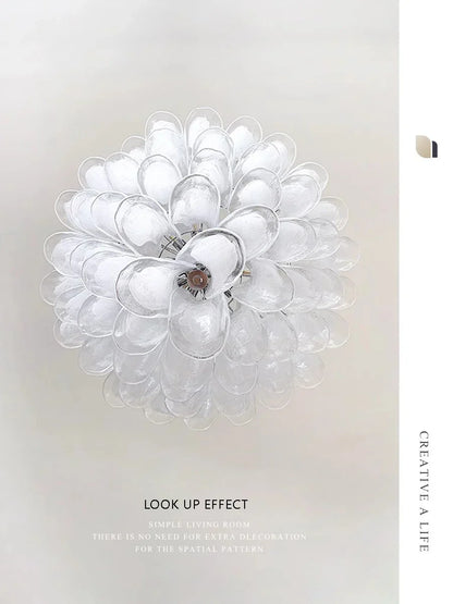 DecorBites™ French White Glass Pendant Lights: Luxury LED Hanging Lamps for Living & Dining Rooms