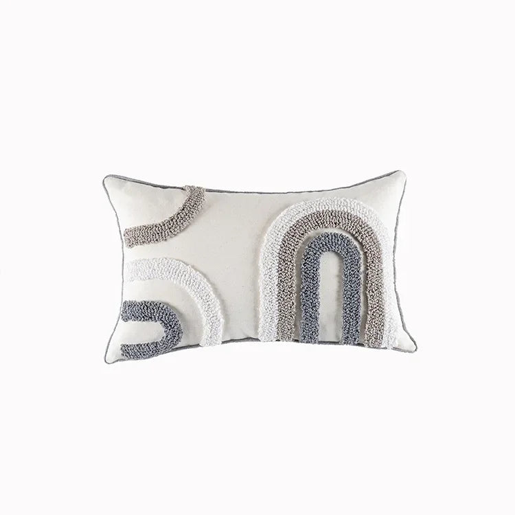 Decorbites™ Geometrisches Tufting-Beige-Graues Kissenbezug Nordischer Stil für Moderne Dekoration