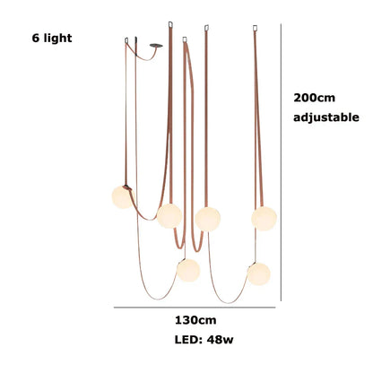 DecorBites™ Glass Ball Pendant Lamp for Loft Living Dining Room, LED Lighting