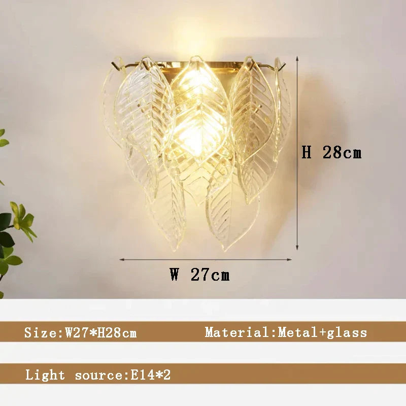 Luxury Leaf Glass Chandelier