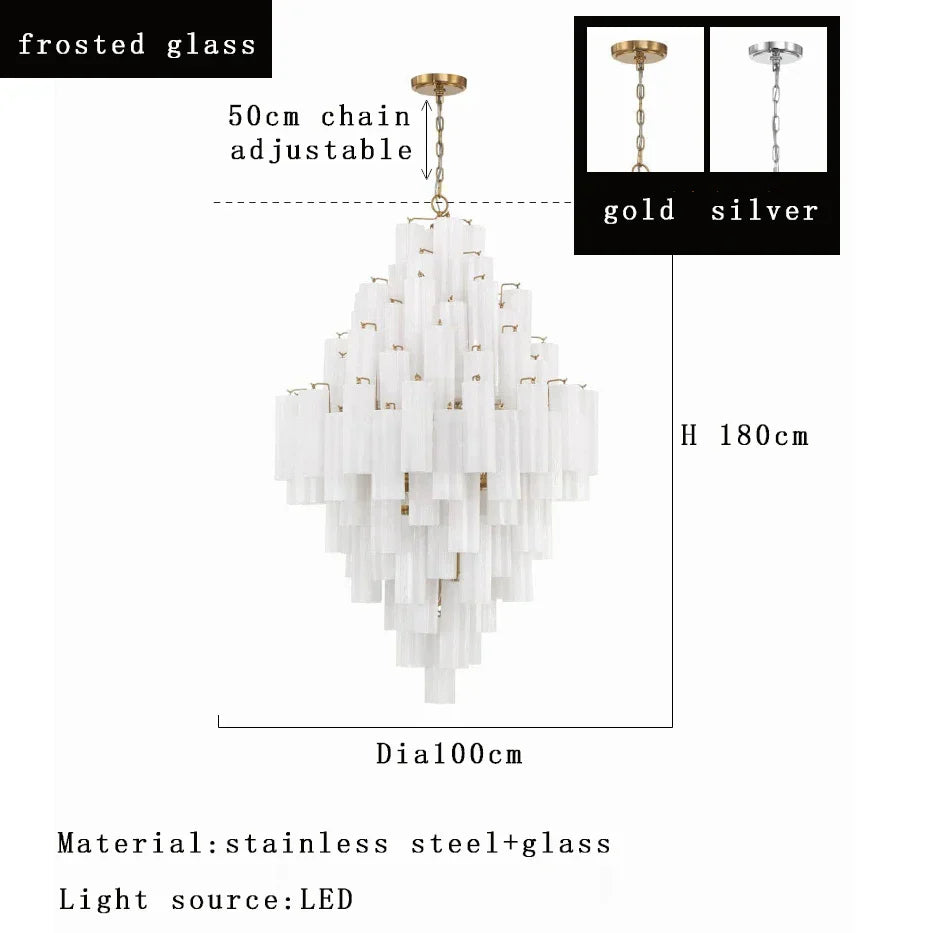 Decorbites™ Große Weiße Glas-Deckenleuchte als Anhängerleuchte für die Wohnraumausstattung