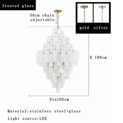 Decorbites™ Große Weiße Glas-Deckenleuchte als Anhängerleuchte für die Wohnraumausstattung