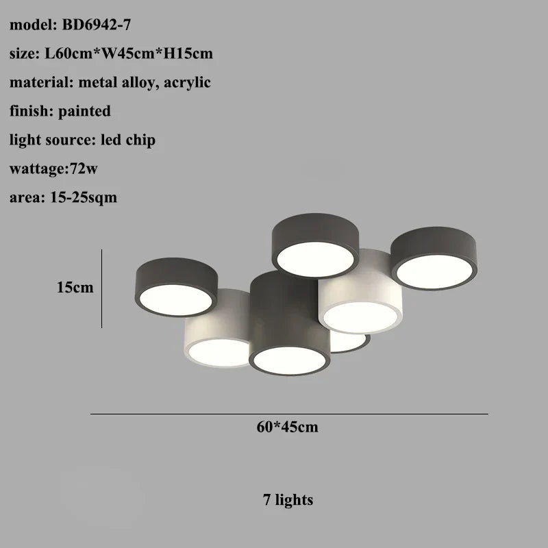DecorBites™ Cylinder LED Ceiling Lamp for Living Room and Bedroom Decor