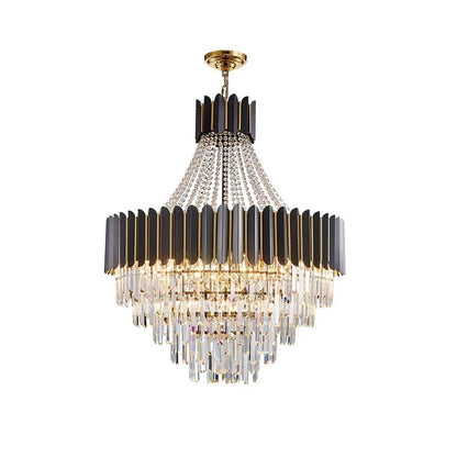 Decorbites™ Kristall-LED-Kronleuchter in Schwarz-Gold-Finish für das Esszimmer