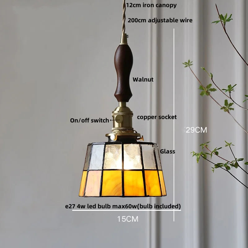 Decorbites™ Kupferknopf-Schalter LED-Hängeleuchte, verstellbare Glas-Esszimmerbeleuchtung