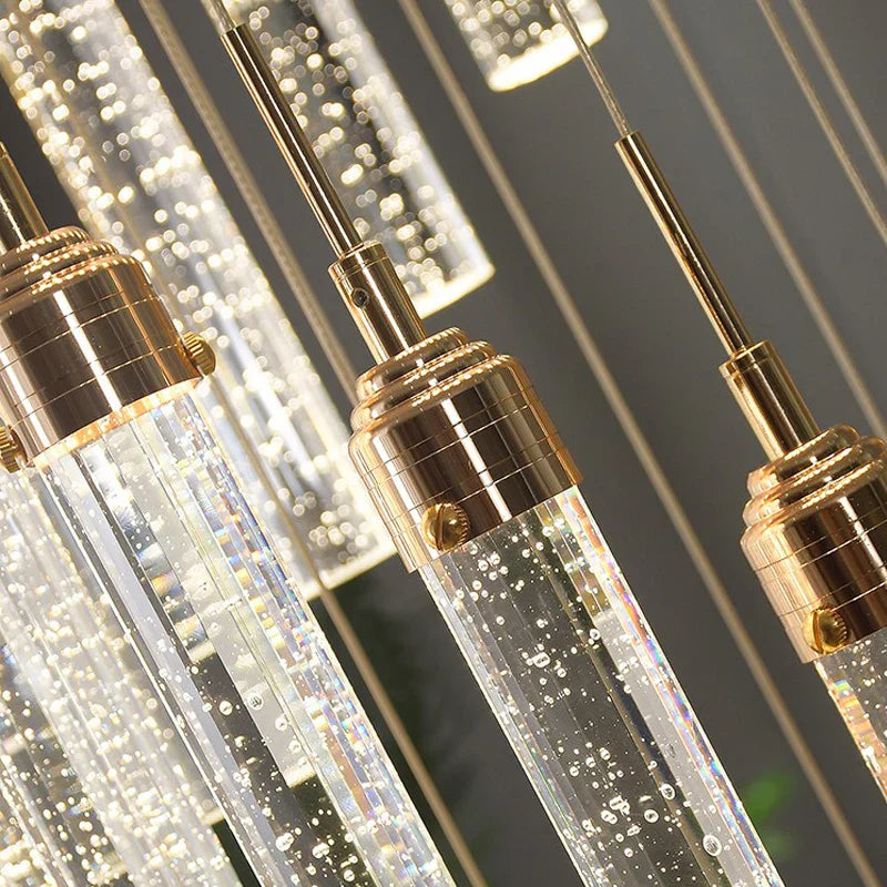Decorbites™ Kristall-Treppenhaus-Lüster: Moderne LED-Wohnzimmerlampe für luxuriöse Heimdekoration