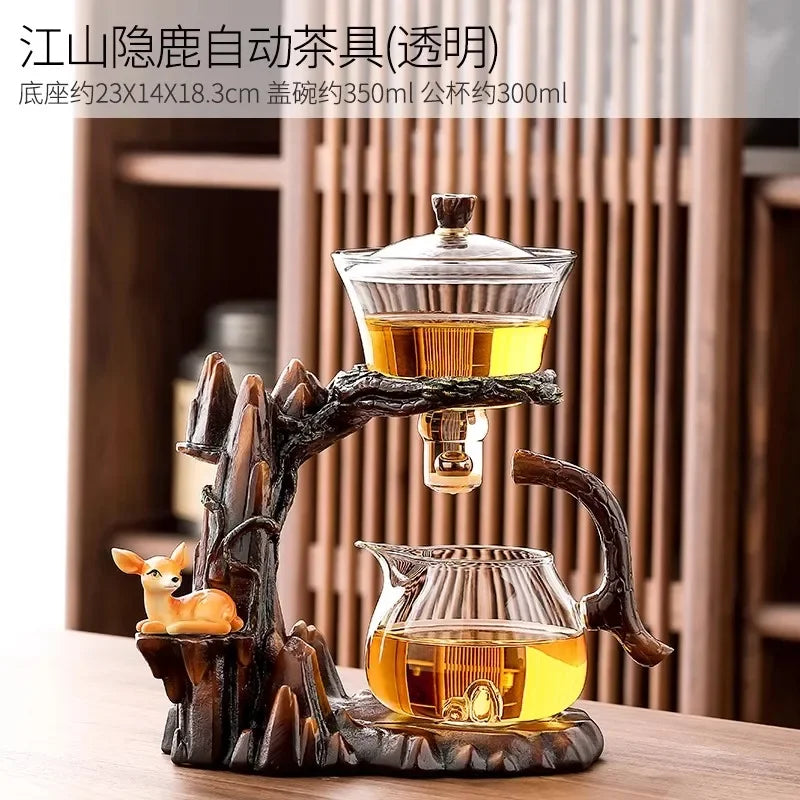 Decorbites™ Faules Kung-Fu-Teeset mit magnetischer wassertrennender Schüssel & Teekanne