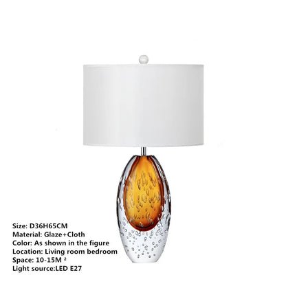 Decorbites™ Glas-Tischleuchte: Moderne Kunst-LED-Schreibtischlampe für Zuhause und Hotel