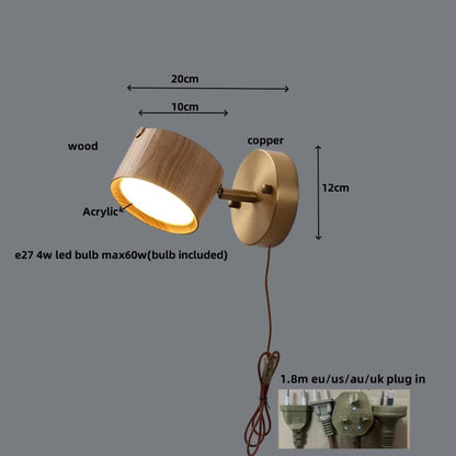 Decorbites™ LED Holz-Basis Wandlampe Modernes Kunst-Lichtarmatur für Wohnzimmer & Badezimmer