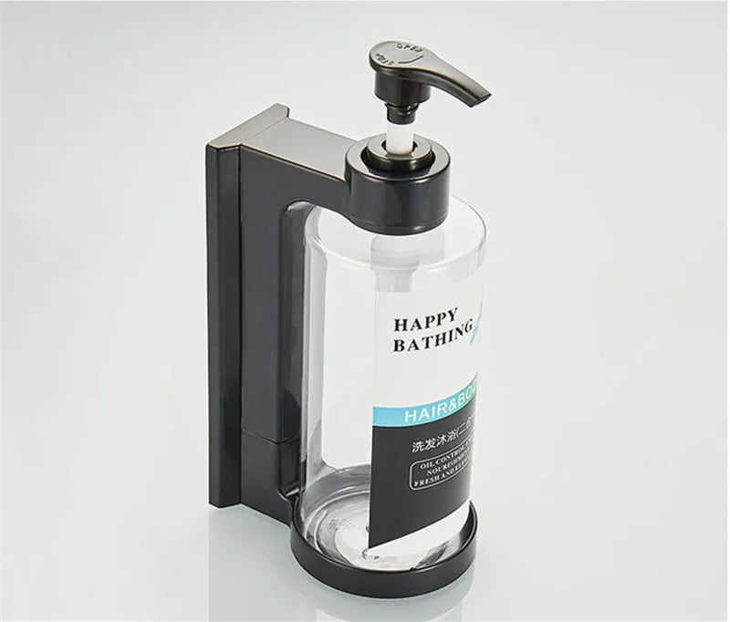 Decorbites™ Bernstein-Seifenspender- & Shampoo-Flaschen-Set für bohrenfreie Badezimmer-Aufbewahrung
