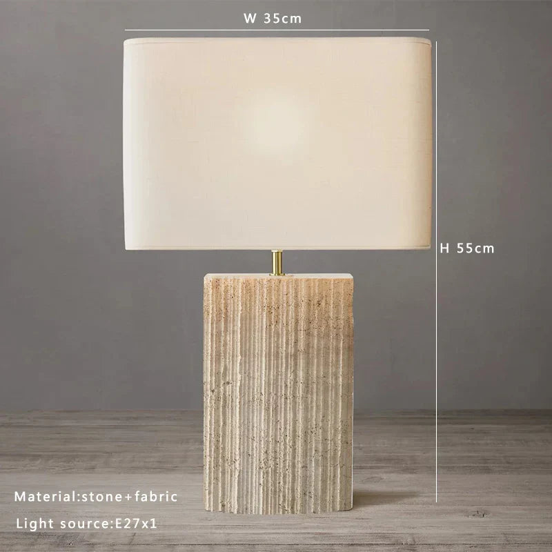 Brown Stone Fabric Lamp