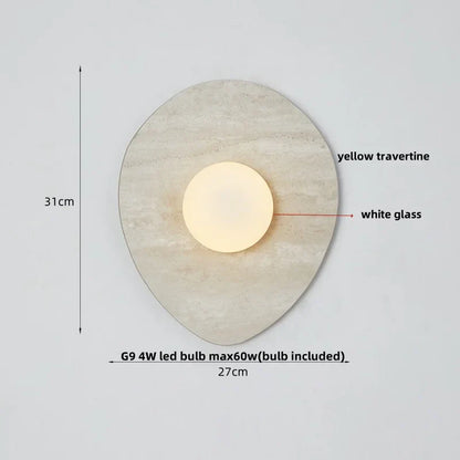 DecorBites™ LED Wall Lamp Modern Wabi Sabi Stone Mirror Light for Home Decor