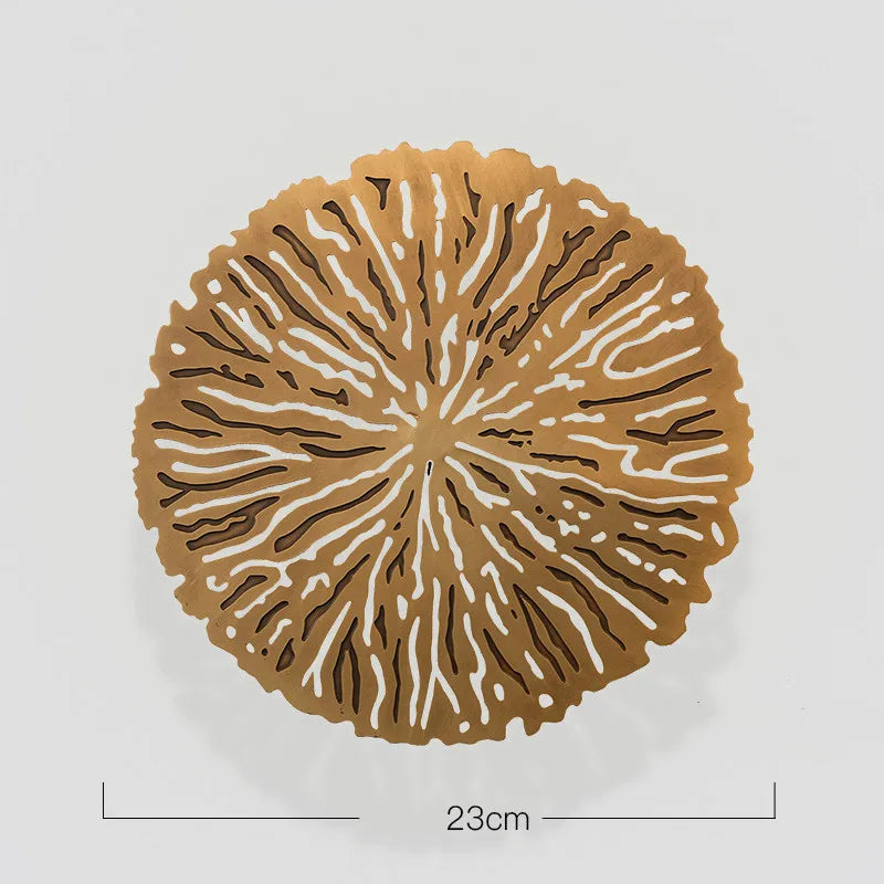 Gold Coral Fish Wall Decor