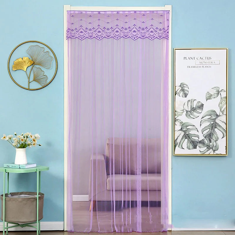 Decorbites™ Spitzeneinfassung Sommer-Insektenschutz-Türvorhang für Wohnzimmer und Schlafzimmer