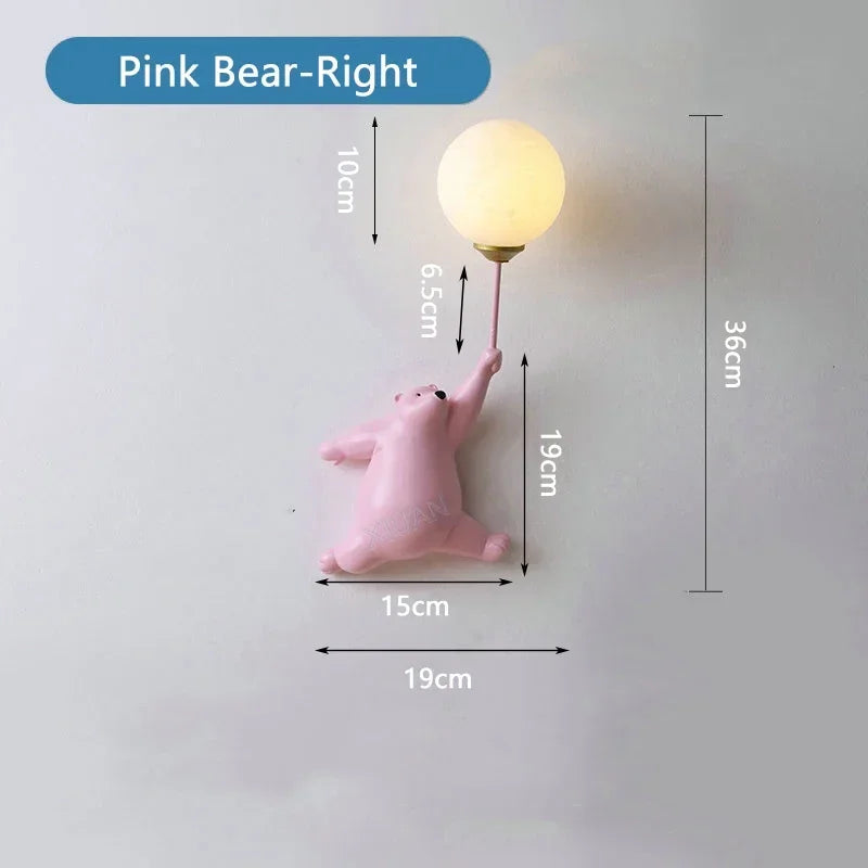 Bear Moon Wall Light