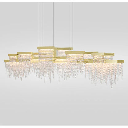 Decorbites™ Kristall-Quasten-Kronleuchter: Moderne Luxus-Silber-Hängeleuchte für das Esszimmer
