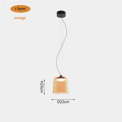 Decorbites™ Levels Bunte Glasanhängerleuchte: Moderne LED-Kronleuchter für Esszimmer, Bar und Wohnzimmer