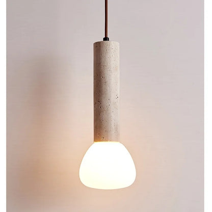 Decorbites™ Glas-Stein-LED-Pendantleuchten - Gelber Travertin Vintage-Hängeleuchte