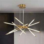 Gold LED Ceiling Chandelier 12-Head Dimmable