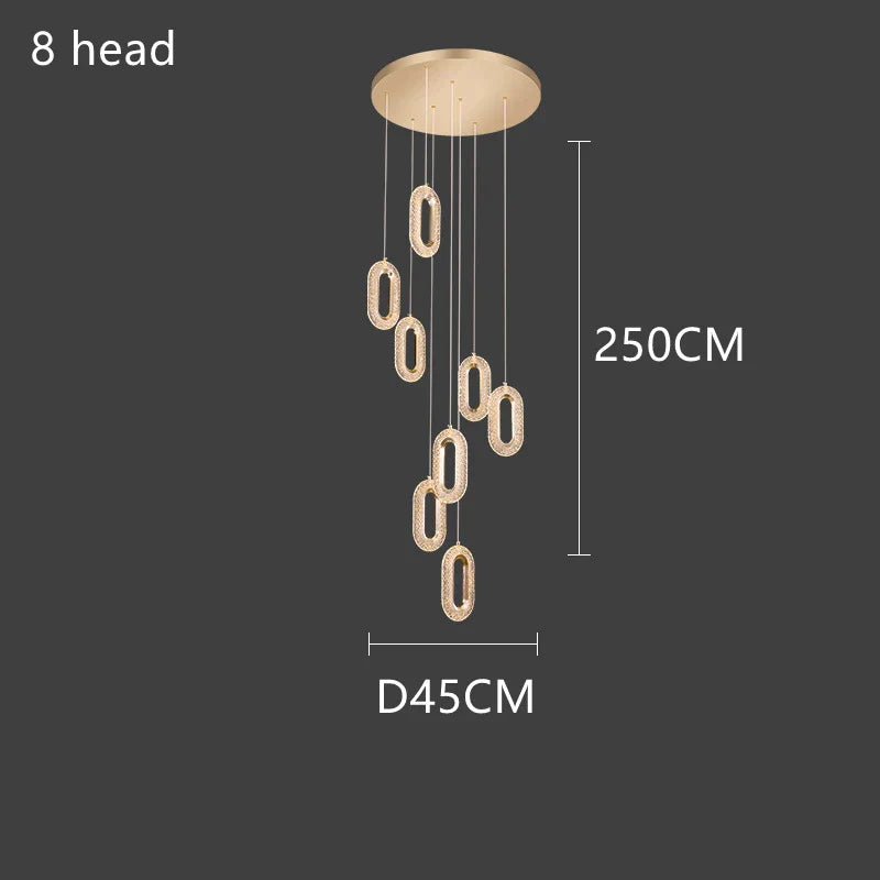 Gold Acrylic Pendant Chandelier