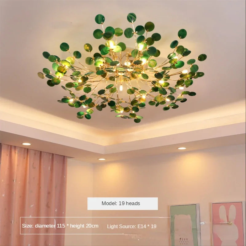 Decorbites™ Blatt-Achat-Deckenleuchte: Modernes nordisches Jade-Design für Wohnzimmer, Restaurant, Schlafzimmer