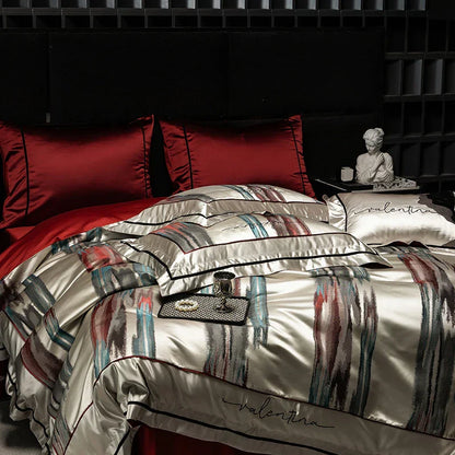 Decorbites™ Luxus-Brokat-Jacquard-Bettwäsche-Set mit ägyptischer Baumwolle und Stickerei