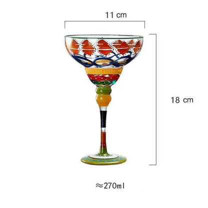 Decorbites™ Handgefertigtes Buntes Set Margarita-Weingläser für Hausbar, Hochzeitsfeier Trinkgeschirr