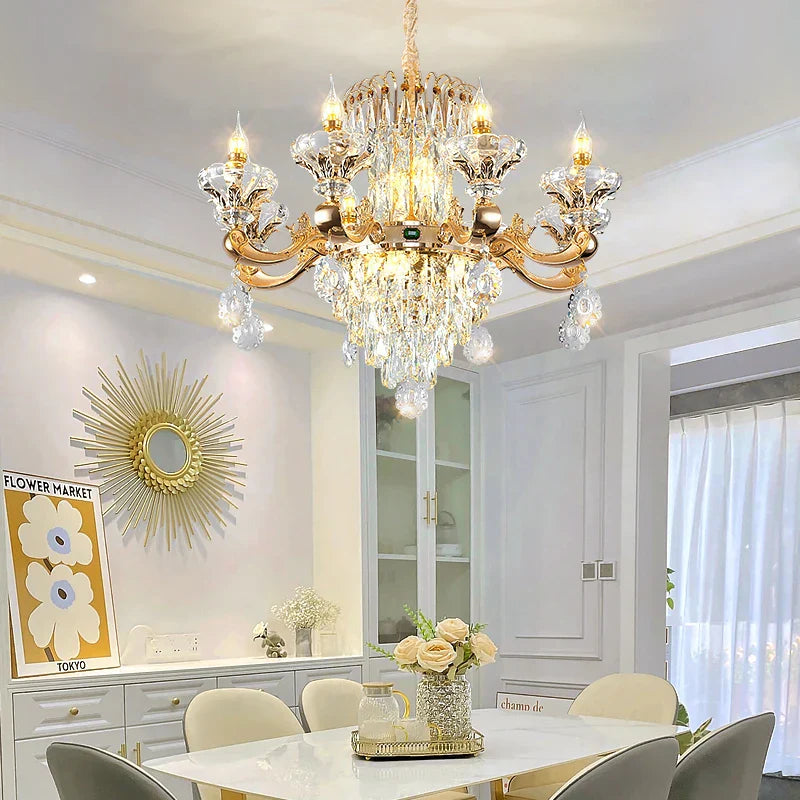 Decorbites™ Elegante Duplex-Kristall-Leuchter für Villa-Wohnzimmer & Hotel-Lobby