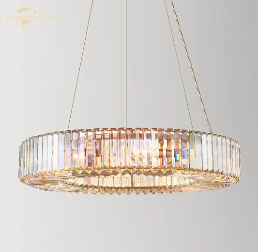 Decorbites™ Kristall-Halo-Hängeleuchte: Elegante Kronleuchter-Dekoration für Schlafzimmer, Wohnzimmer und Esszimmer