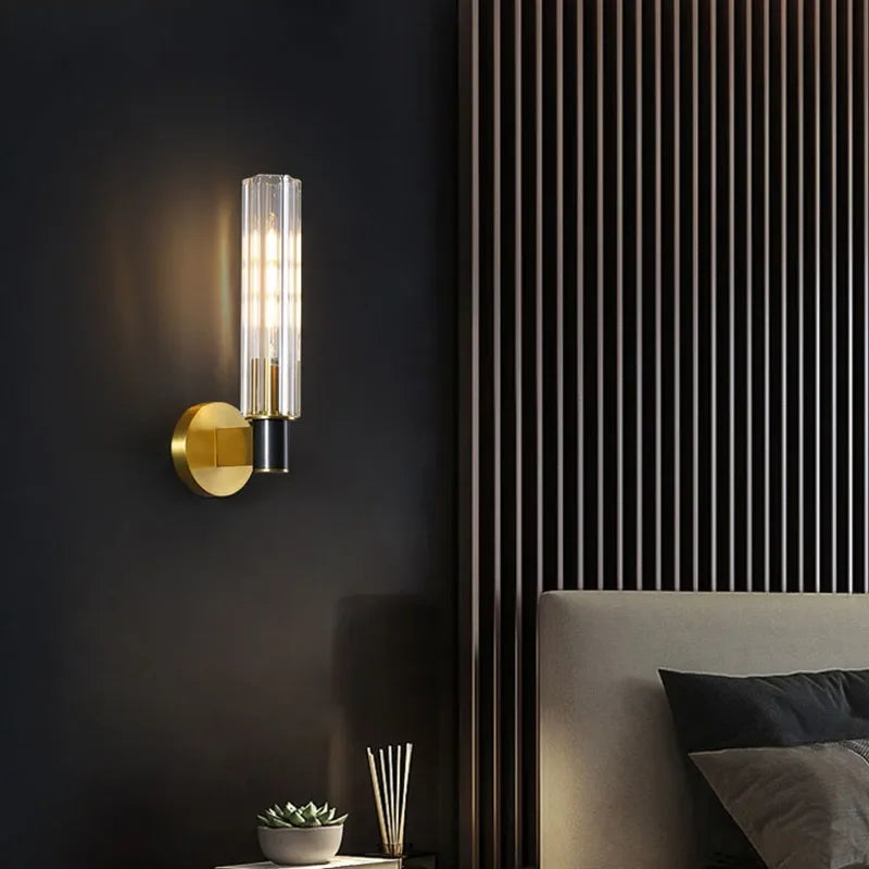 Decorbites™ Luxus Kupfer Wandlampe für Nachttisch, Flur, Lesezimmer, TV-Hintergrund