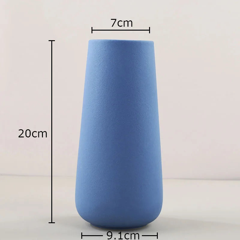 Decorbites™ Gradient Keramik Vase Zylinder Schreibtischdekoration Blumenvasen Modernes Raumdekoration