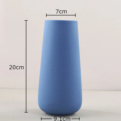 Decorbites™ Gradient Keramik Vase Zylinder Schreibtischdekoration Blumenvasen Modernes Raumdekoration