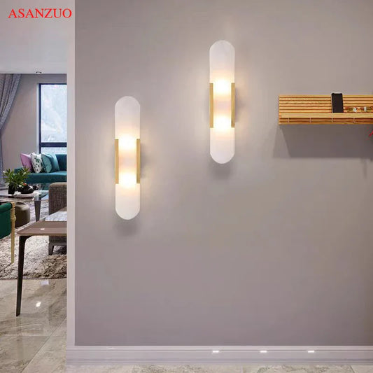 Decorbites™ Jade-Stein-Wandleuchte für Schlafzimmer, Wohnzimmer, Hotel-Dekoration