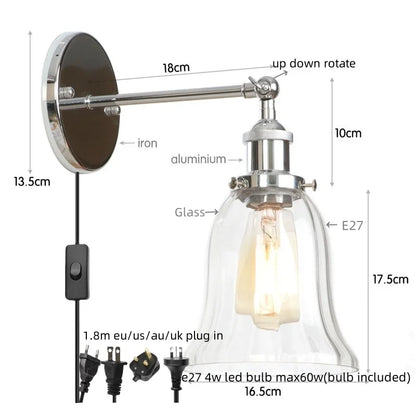 Decorbites™ Loft Klargesicht-Rustik-LED-Wandleuchte - Industrieller Stil Eisenwandlampe