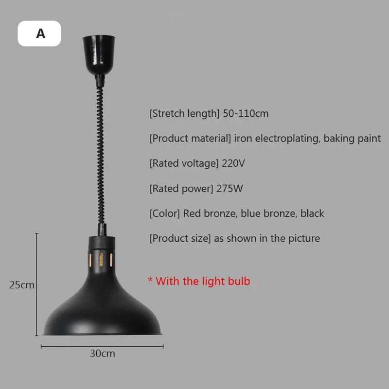 Decorbites™ Elektrische Lebensmittelheizung Pendelleuchte - Stilvolles und funktionales Armatur für Küchen und Restaurants