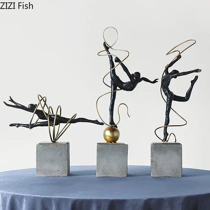 Decorbites™ Gymnastik-Figuren-Statue Harz-Skulptur Raumdekoration Abstrakte Athleten-Ästhetik