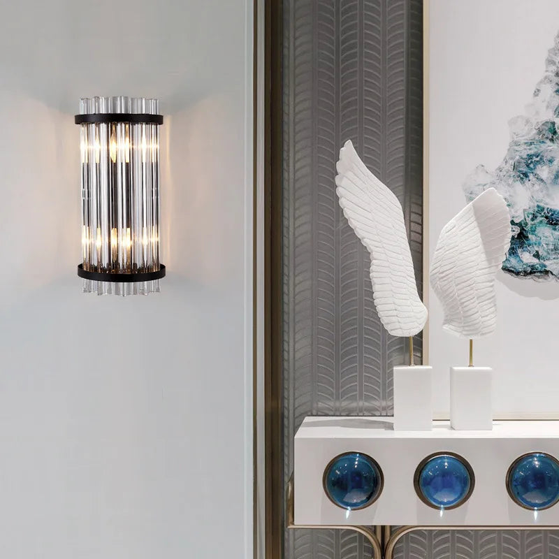 Decorbites™ Kristall-Luxus-Wandleuchte für modernes Schlafzimmer, Wohnzimmer, Treppenhaus – LED-Innenbeleuchtung