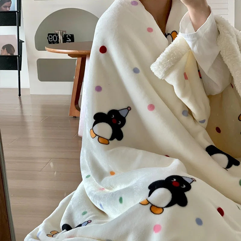 Cartoon Plush Sofa Blanket