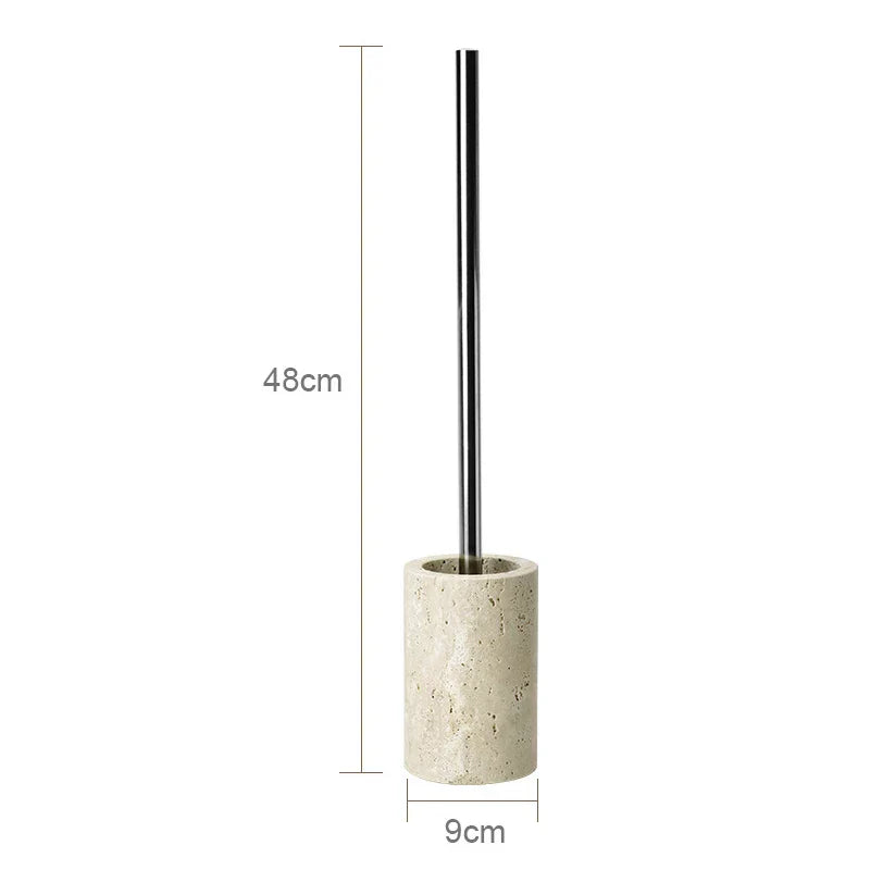 DecorBites™ Beige Travertine Marble Bathroom Accessories Set - Soap Dispenser, Soap Dish, Reed Diffuser