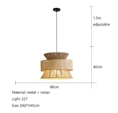 Decorbites™ Handgefertigte Hanfseil-Hängeleuchte für Restaurant und Café