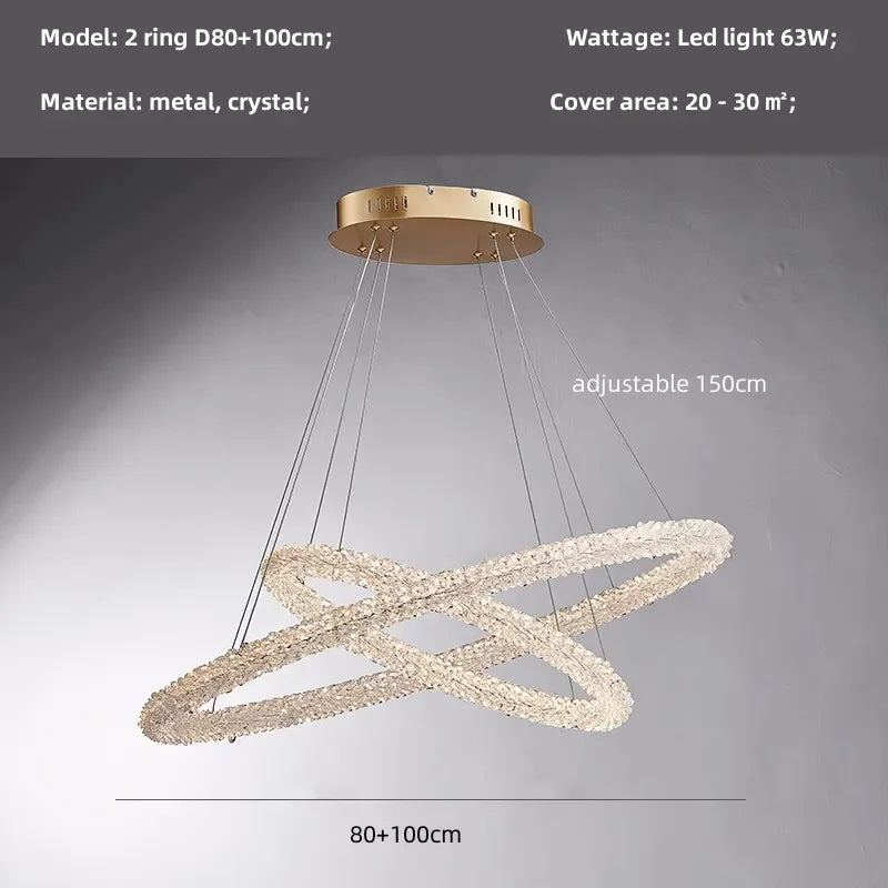 Decorbites™ Kristall-Hängeleuchte: Moderne dimmbare Kronleuchter für luxuriöses Wohnzimmer, Esszimmer, Schlafzimmer