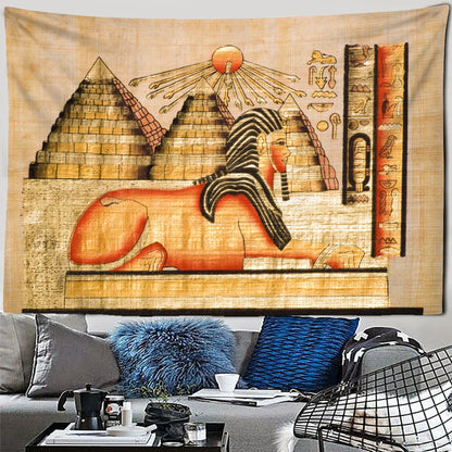 Decorbites™ Ägyptischer Pharao-Teppich Wandbehang – Boho-Hippie-Heimdekoration