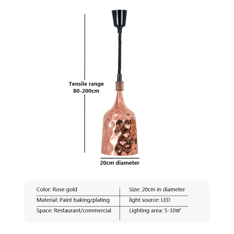 Decorbites™ Elektrische Heizlampe Teleskop-Aufhängung zur Lebensmittelkonservierung für Restaurants