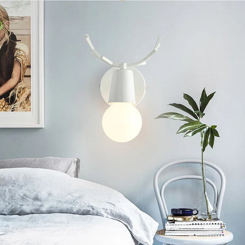 Decorbites™ LED-Wandleuchte mit Hirschkopf, moderne minimalistische Schlafzimmerbeleuchtung in 7 Farben
