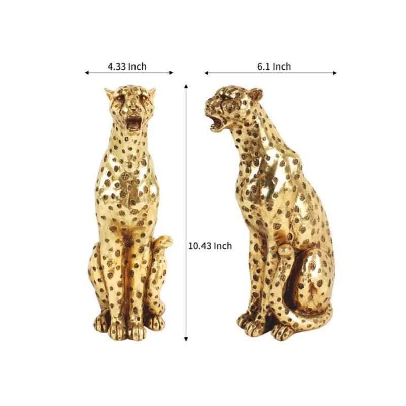 Decorbites™ Goldener Leopard Gepard Harz Tier-Skulptur Figur