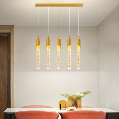 Decorbites™ Gold-Kristall-LED-Kronleuchter: Moderne Lampen für das Esszimmer, hängende Deckenbeleuchtung für die Küche