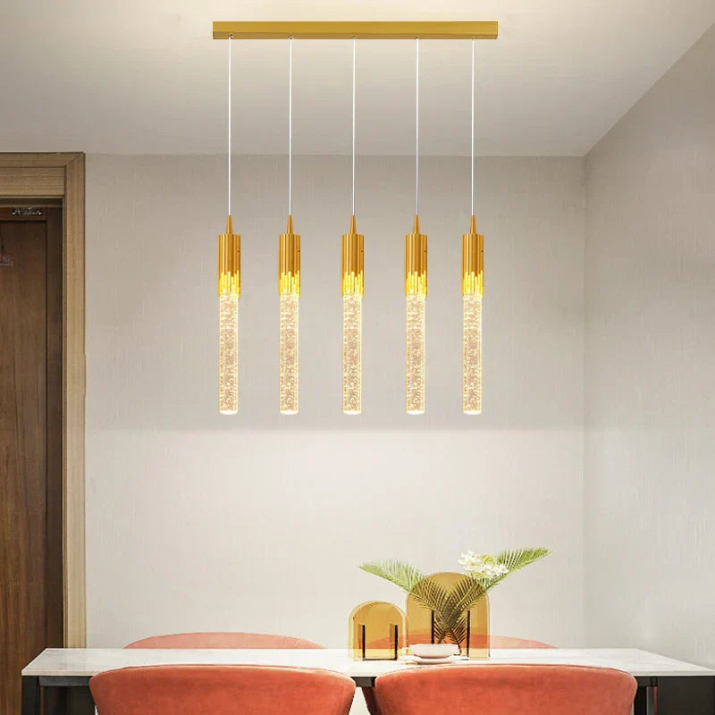 Gold Crystal Kitchen Chandelier 8-Head Design